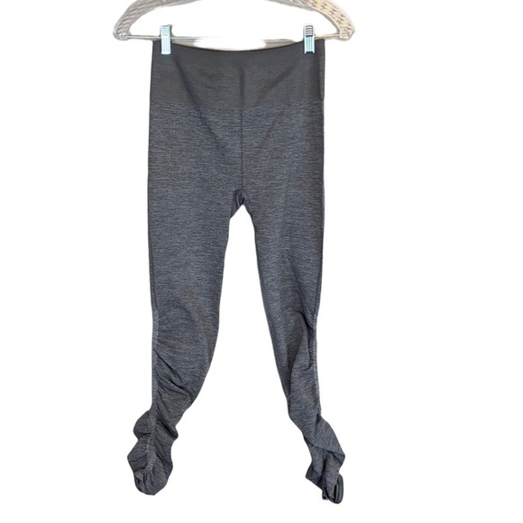 Fabletics Ruched High Rise Heather Gray Leggings Size Medium - Picture 1 of 10
